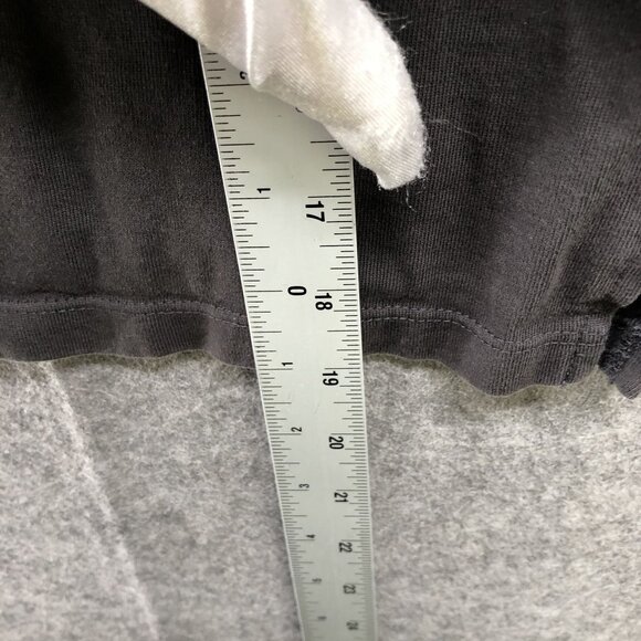 Onia Cropped T Shirt Womens Large L Dark Gray Crewneck Short Sleeve Relaxed - Picture 7 of 7